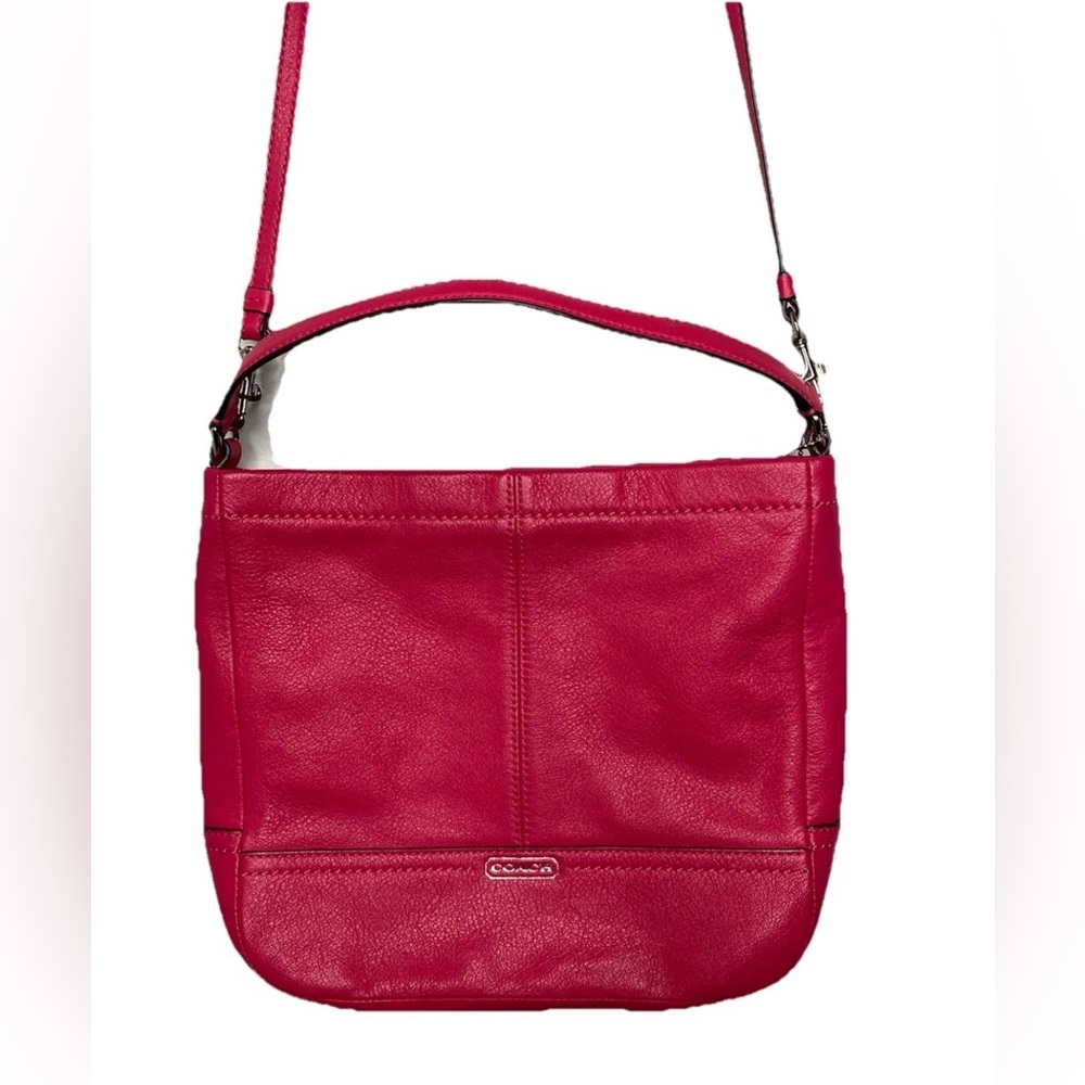 COACH 37131E Mini Duffle Crossbody Purse Bag Pink Pebbled Leather Barbiecore